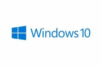 Page de couverture, logo Windows 10